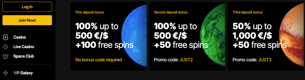 Just Casino Bonus